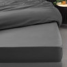 DRAP HOUSSE PERCALINE ACIER 180x200CM PE