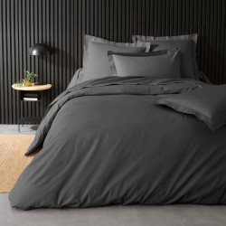HOUSSE COUETTE PERCALINE ACIER 260x240C