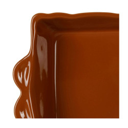 Plat Four Rectangulaire 32x21 cm Grès CARAMEL