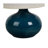 Lampe KLOSEN Céramique/Lin Bleu/Écru D15 H25cm E14 Lampe KLOSEN Céramique/Lin Bleu/Écru D15 H25cm E14