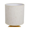 Lampe KLOSEN Céramique/Lin Moutarde/Écru D15 H25cm E14 Lampe KLOSEN Céramique/Lin Moutarde/Écru D15 H25cm E14