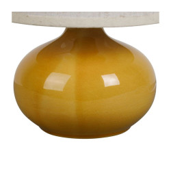 LAMPE KLOSEN MOUTARDE +ECRU D15XH25