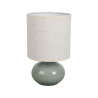 Lampe KLOSEN Céramique/Lin Sauge/Écru D15 H25cm E14
