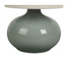 Lampe KLOSEN Céramique/Lin Sauge/Écru D15 H25cm E14