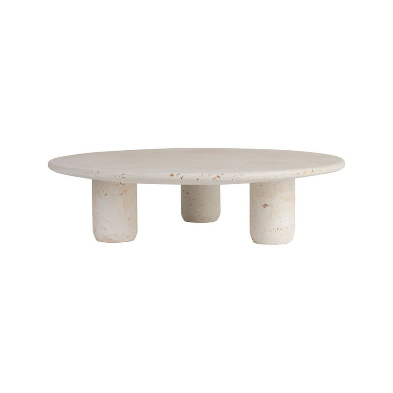Plateau sur Pied ORGANIC Écru Ciment Moucheté D30 cm