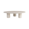 Plateau sur Pied ORGANIC Écru Ciment Moucheté D30 cm