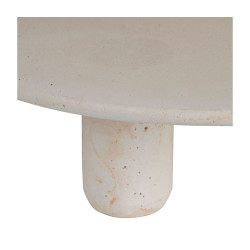 Plateau sur Pied ORGANIC Écru Ciment Moucheté D30 cm