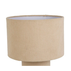 Lampe ELEMENT Écru Velours Côtelé D30xH41cm E27