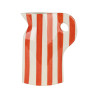 Vase Pichet ARTIST Grès Rayé Corail H24 cm