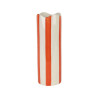 Vase ARTIST Cylindre Grès Rayé Corail D7,5xH23,5cm