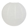 Suspension Non Électrique Ronde en Lin Blanche - Grand Diamètre 60 cm