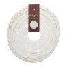Suspension Non Électrique Ronde en Lin Blanche - Grand Diamètre 60 cm Suspension Non Électrique Ronde en Lin Blanche - Grand Diamètre 60 cm