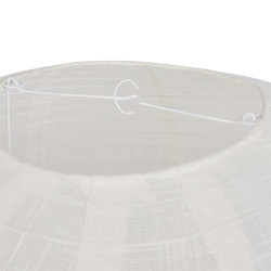 Suspension Non Électrique Ronde en Lin Blanche - Grand Diamètre 60 cm