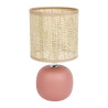 Lampe à Poser Boule en Céramique Naturelle Terracotta - Dim : D13 x H24.5 cm