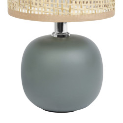LAMPE BOULE CERAM.NAT.KAKI