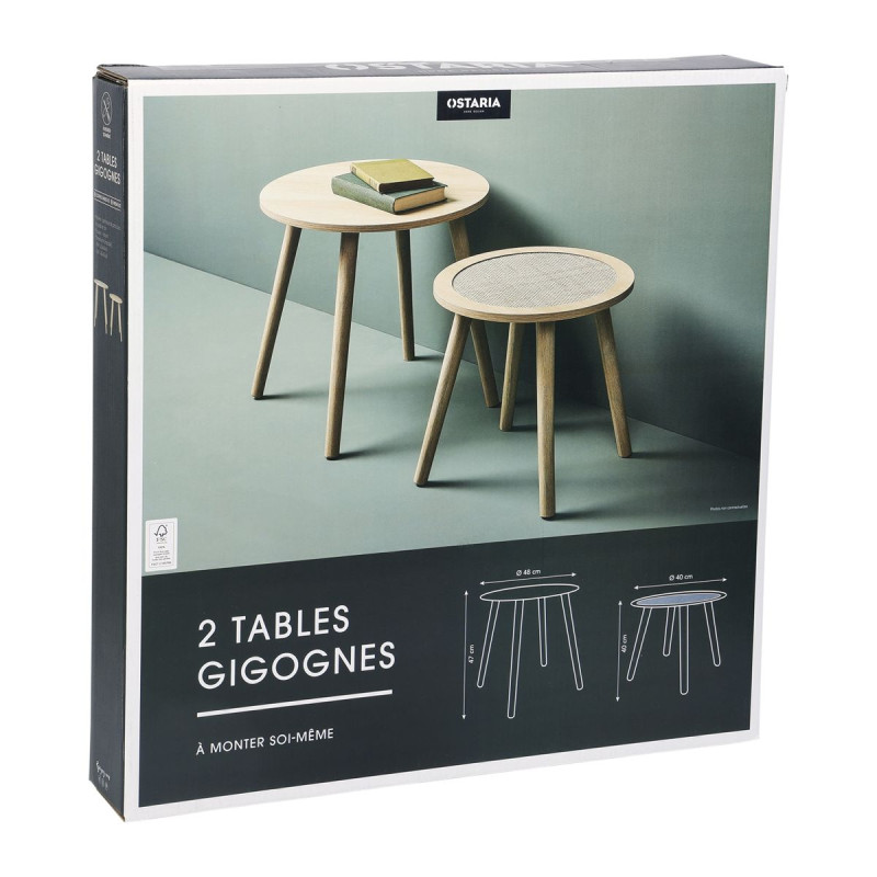 TABLE BASSE RONDE BS ET CANNA