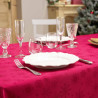NAPPE FLOCONS ROUGE 140x240CM JACQUARD NAPPE FLOCONS ROUGE 140x240CM JACQUARD