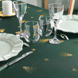 NAPPE SAPIN VERT/OR 150x240CM POLYESTER