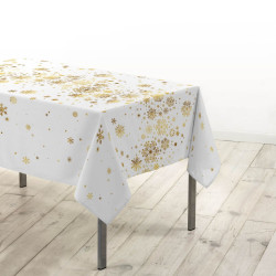 NAPPE CONSTELLATION BLANC/OR 150x240CM