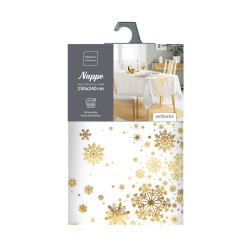 NAPPE CONSTELLATION BLANC/OR 150x240CM