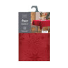 NAPPE FLOCONS ROUGE 140x300CM JACQUARD