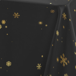 NAPPE CONSTELLATION NOIR/OR 150x240CM
