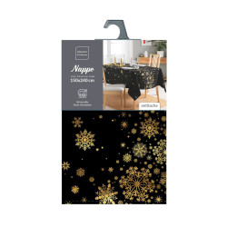NAPPE CONSTELLATION NOIR/OR 150x240CM