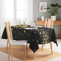 NAPPE CONSTELLATION NOIR/OR 150x240CM