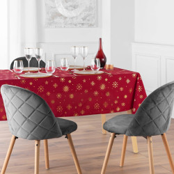 NAPPE CONSTELLATION ROUGE/OR 150x240CM