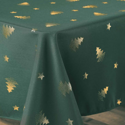 NAPPE SAPIN VERT/OR 150x300CM POLYESTER