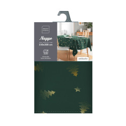 NAPPE SAPIN VERT/OR 150x300CM POLYESTER