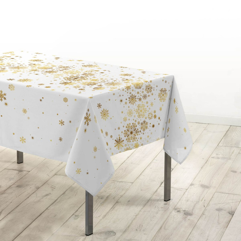 NAPPE CONSTELLATION BLANC/OR 150x300CM