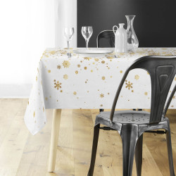 NAPPE CONSTELLATION BLANC/OR 150x300CM