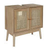 Meuble Sous-Vasque BALI 60x30x70 cm – Bois, 2 Portes Rotin
