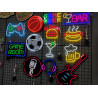 DÉCORATION LUMINEUSE "GUITARE" 28x63