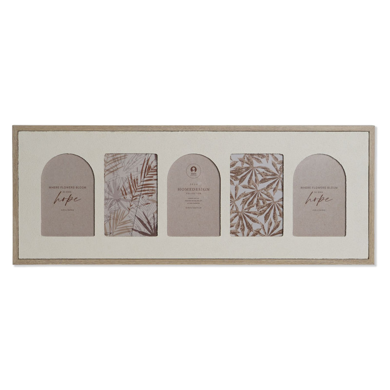 CADRE PELE MELE 5 PHOTOS 60X3X34 BEIGE