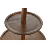 Présentoir à 2 Étages en Bois d'Acacia – Style Naturel et Rustique (25 x 27 cm)