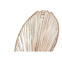Décoration Murale XXL Fleur – Jute Naturel et Métal (D. 70 cm)