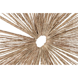 DÉCO MURALE FLEUR JUTE MÉTAL 70X1X70 NA