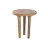 Table d'Appoint Ronde en Bois de Manguier – Style Industriel (D. 45 x 50 cm)