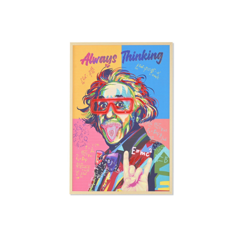 Tableau Néon Pop Art "Andy" LED Einstein Multicolore 63x93cm Tableau Néon Pop Art "Andy" LED Einstein Multicolore 63x93cm