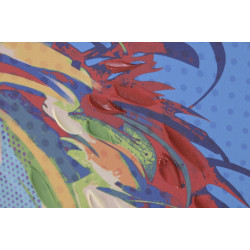 Tableau Néon Pop Art "Andy" LED Einstein Multicolore 63x93cm