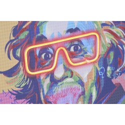 TABLEAU NEON "ANDY" LED 63X3X93 PEINT MA