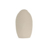 Vase Métal Design Forme Feuille | Fini Texturé Blanc Cassé Mat (41 cm)