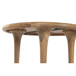 Table Basse Ronde en Bois de Manguier Massif | D80x44 cm