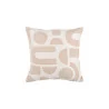 Housse de Coussin 'Karl' 40x40 cm – Motif Géométrique Abstrait Beige & Blanc Housse de Coussin 'Karl' 40x40 cm – Motif Géométrique Abstrait Beige & Blanc