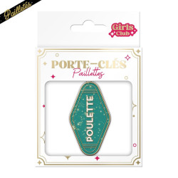 PORTE CLES PAILLETTES POULETTE