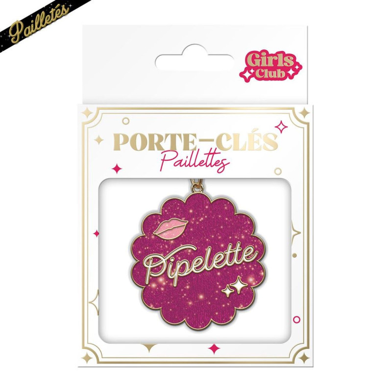 PORTE CLES PAILLETTES PIPELETTE PORTE CLES PAILLETTES PIPELETTE