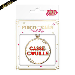 PORTE CLES PAILLETTES CASSE COUILLE