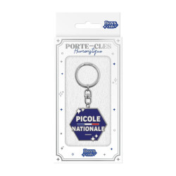 Porte-Clés Métal "Picole Nationale" | Badge Hexagonal et Patriotique Humoristique